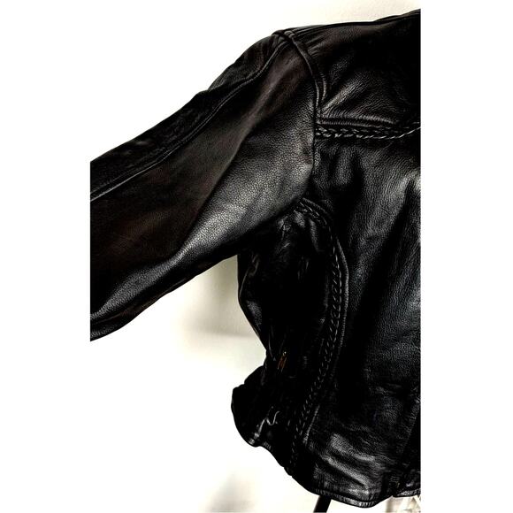 Hot leathers 100% moto jacket XXL Zip quilted liner Braided trim.Rare ClassicEUC - Picture 6 of 16